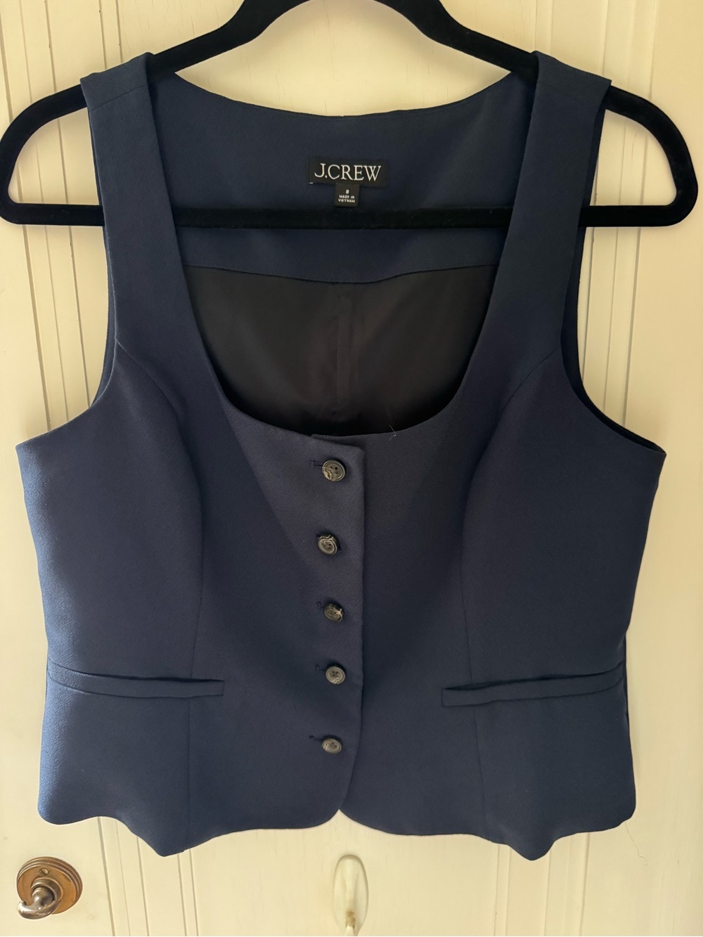 J. Crew Navy Textured Vest 8